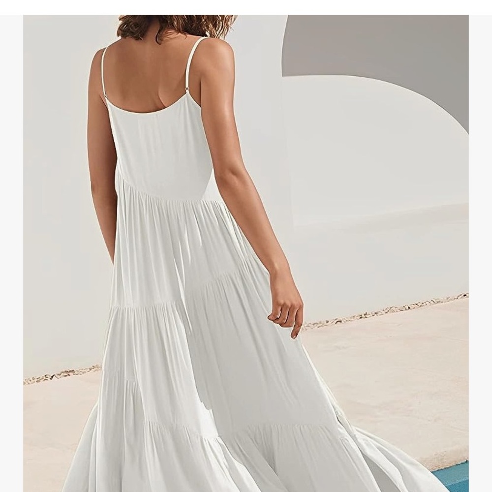 White maxi-dress